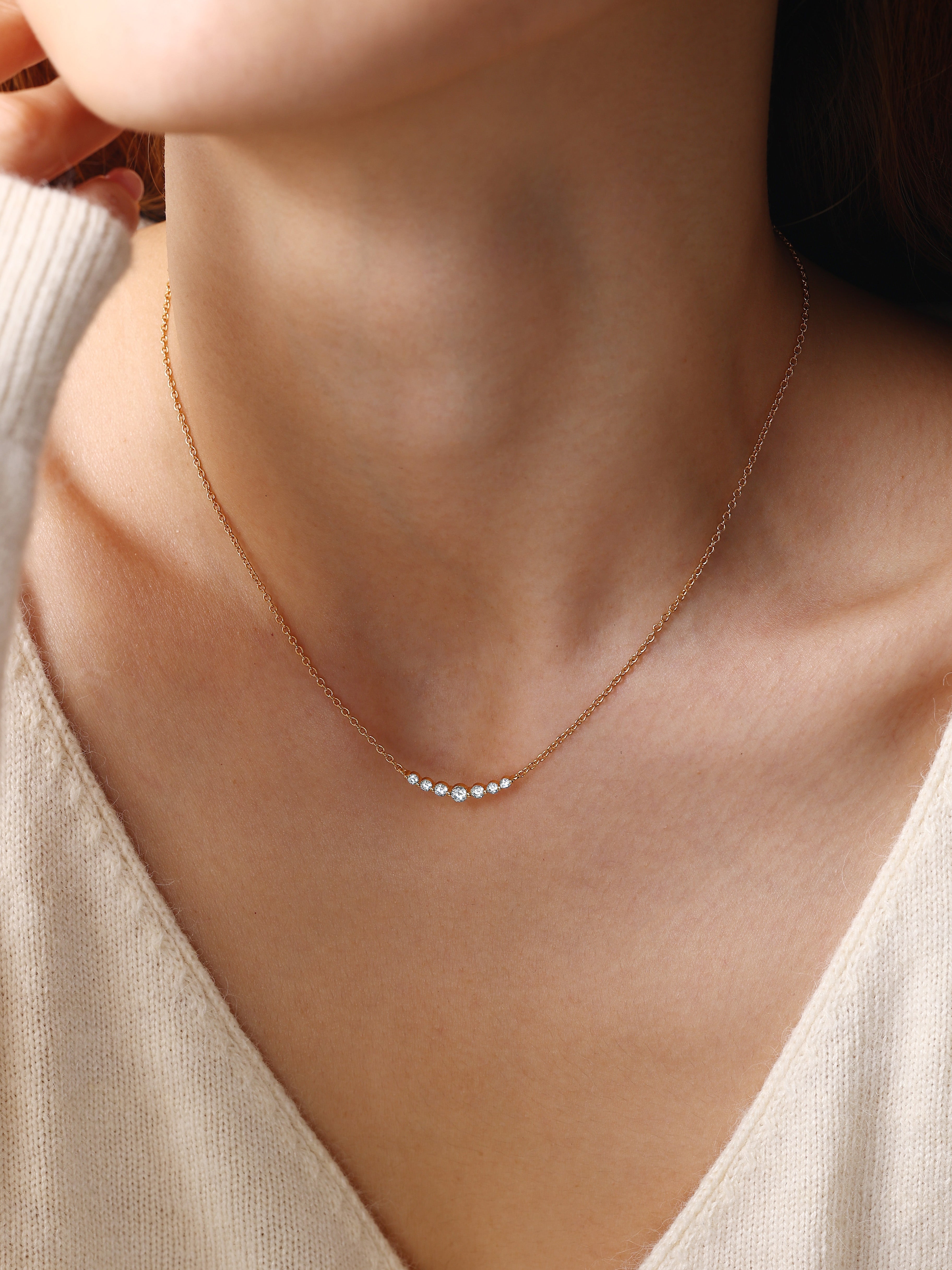 Birthstone Arc Necklace