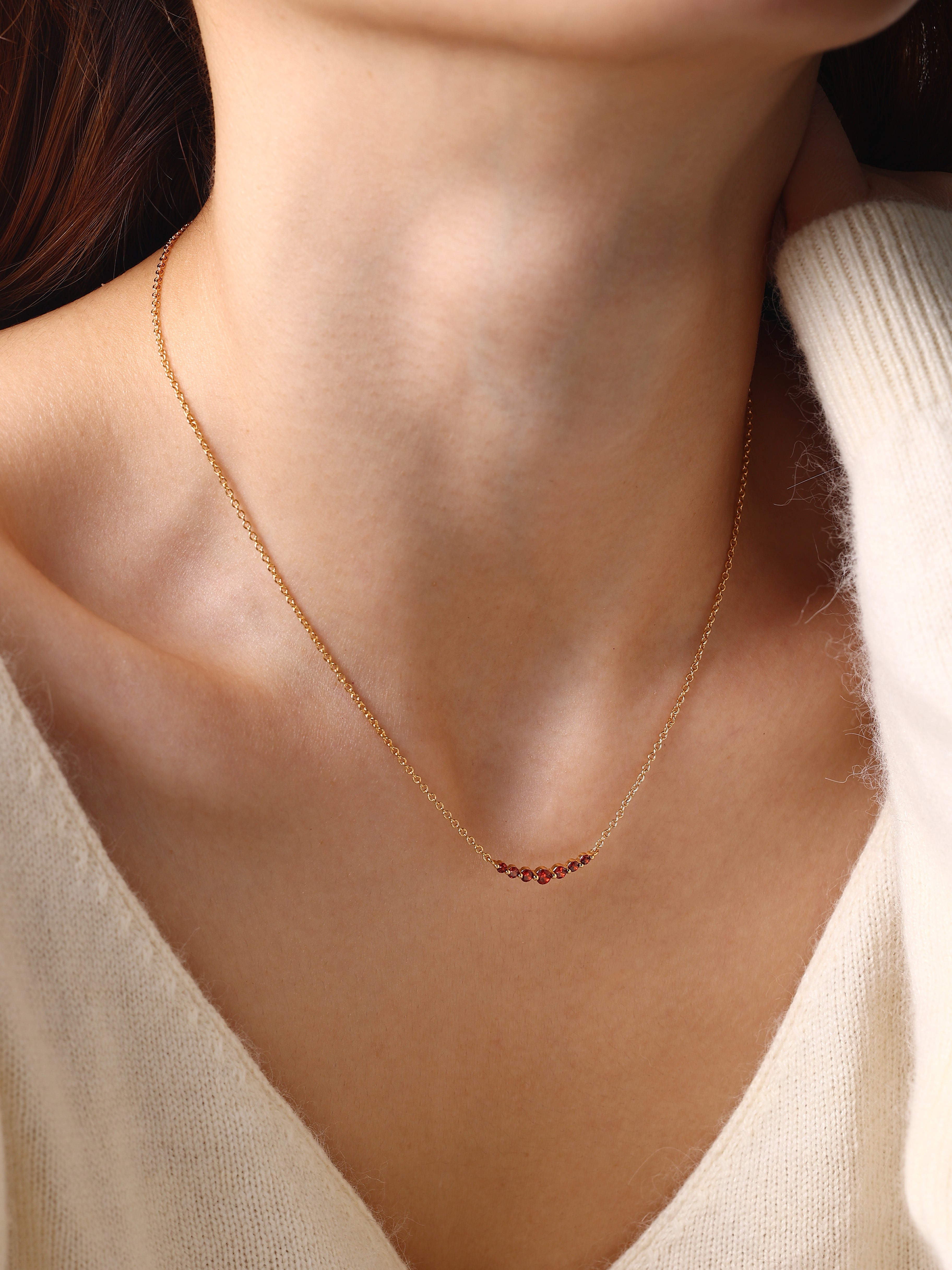 Birthstone Arc Necklace