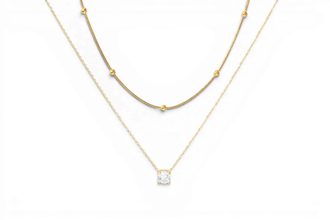 Layered Double Chain Necklace