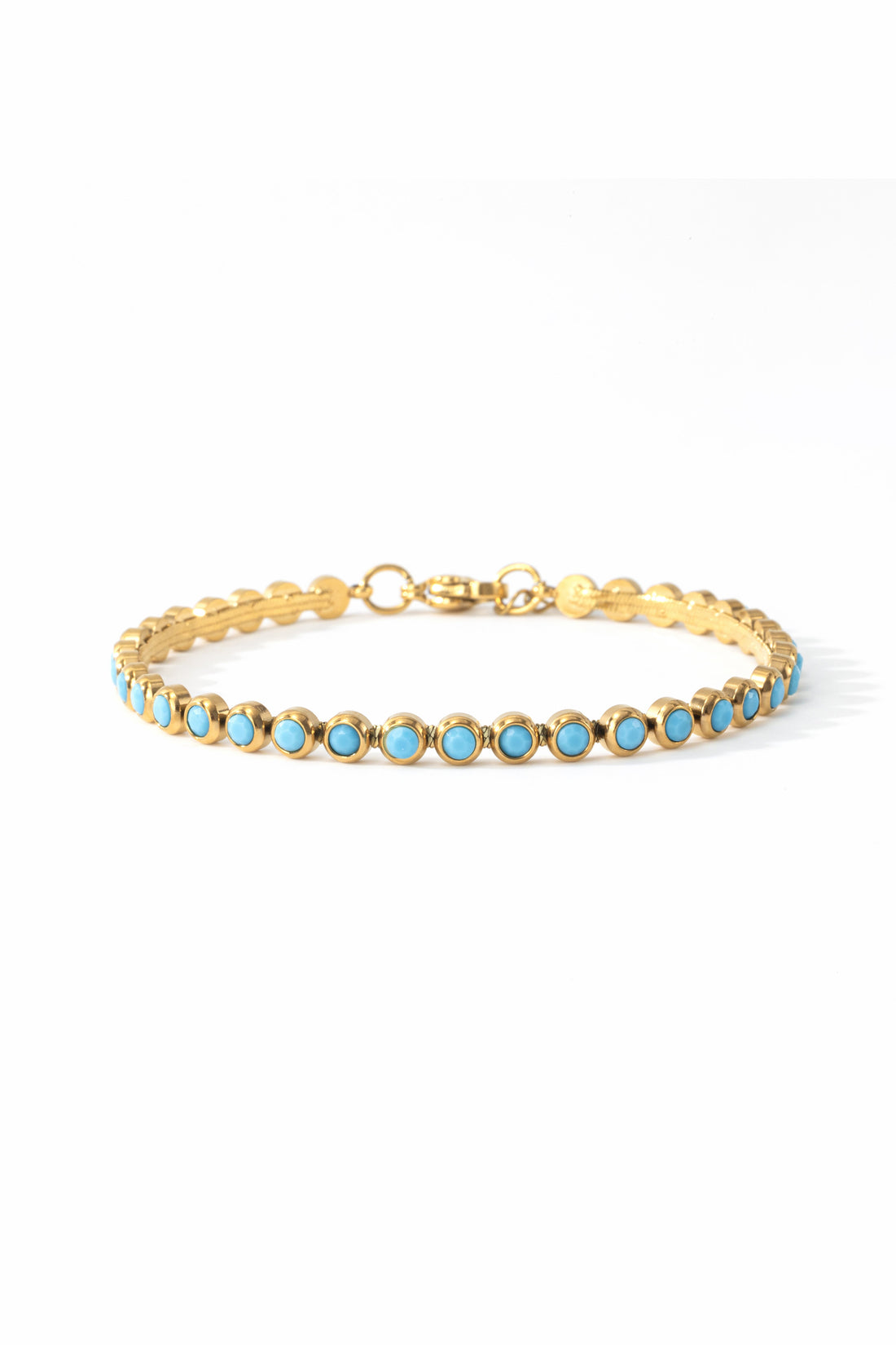 Turquoise Bezel Set Tennis Bracelet
