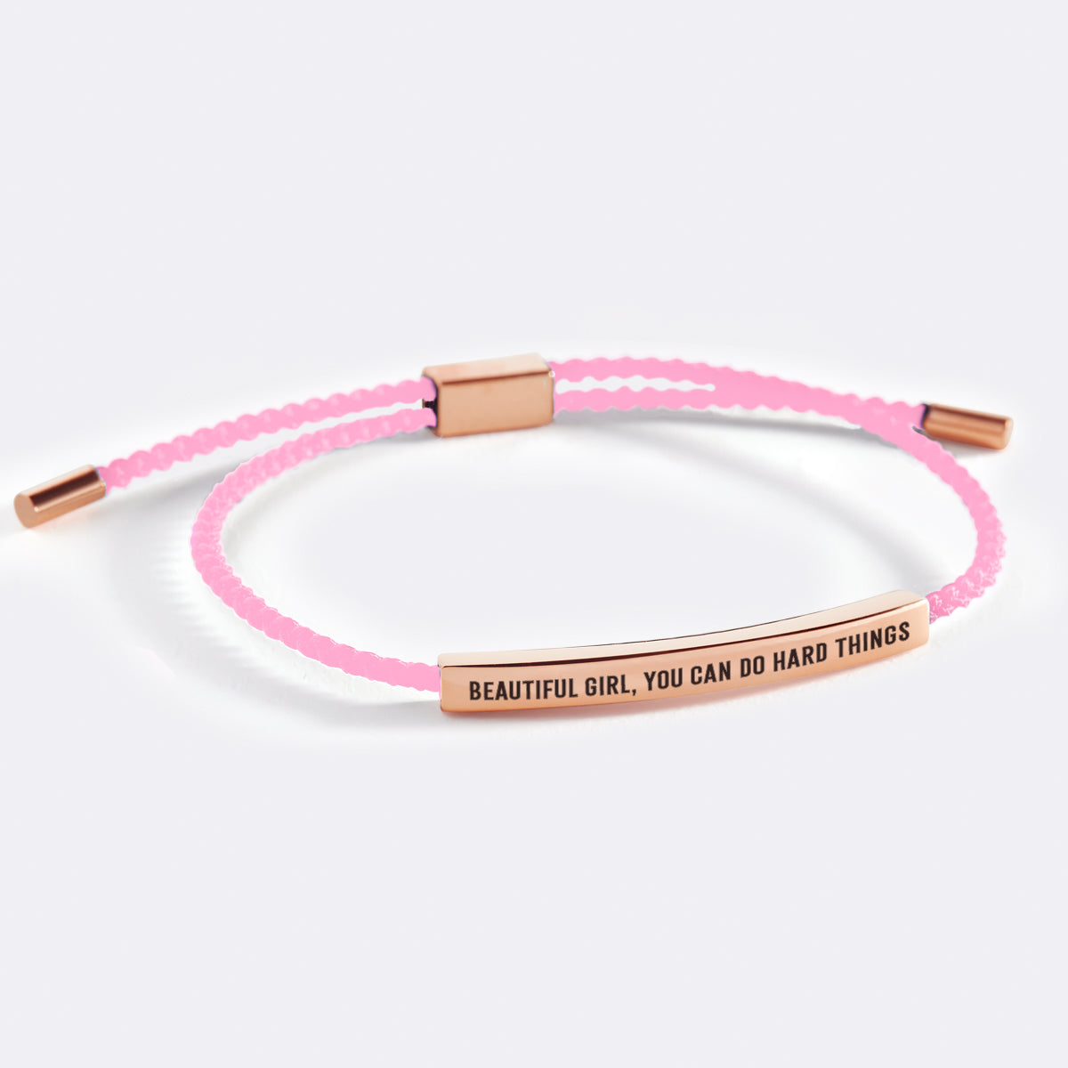 Beautiful Girl, You Can Do Hard Things Inspire Bracelet