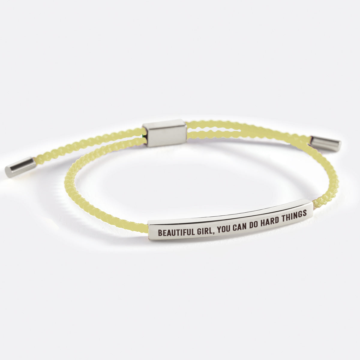Beautiful Girl, You Can Do Hard Things Inspire Bracelet